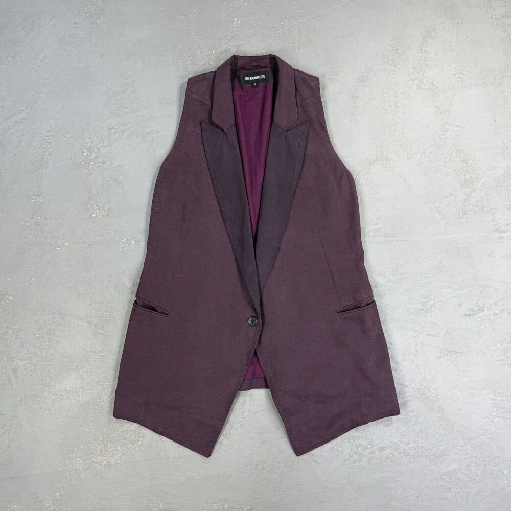 Ann Demeulemeester Oversized Cotton Blend Vest FR 36, Small